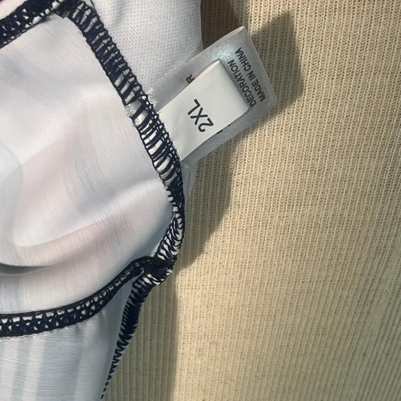 Women 2XL Size Tankini Stripe Printed Tank High Waist 2 Piece Swimsuits with Boy - Picture 7 of 15